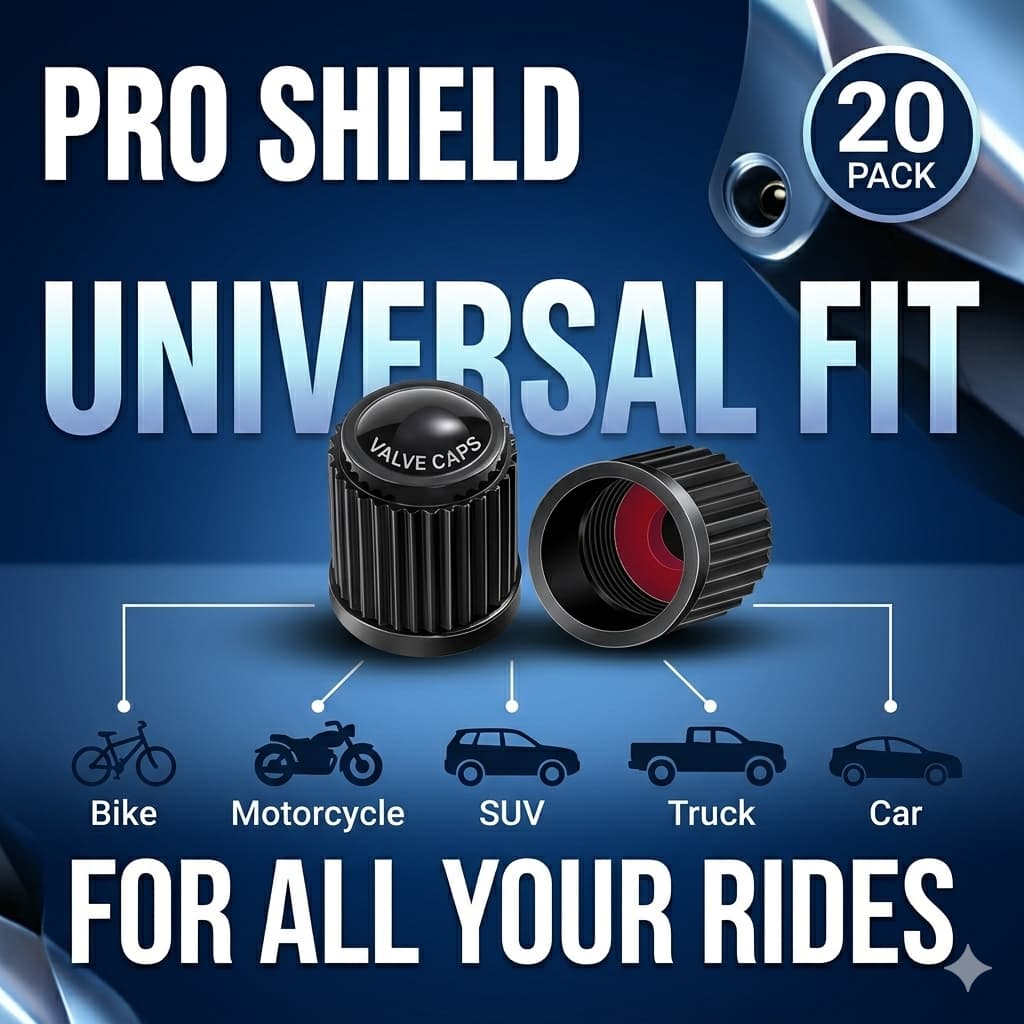 20 Pack Tire Valve Stem Caps  Universal  Fit for Car SUV Truck Motorcycle & Bike